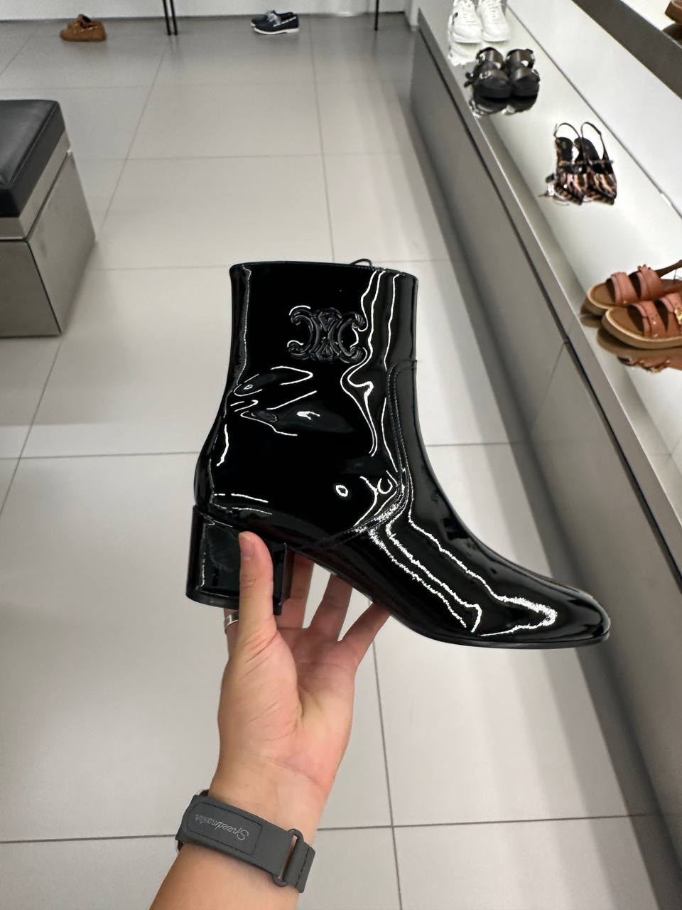 Triomphe Ankle Boot in Patent Calfskin