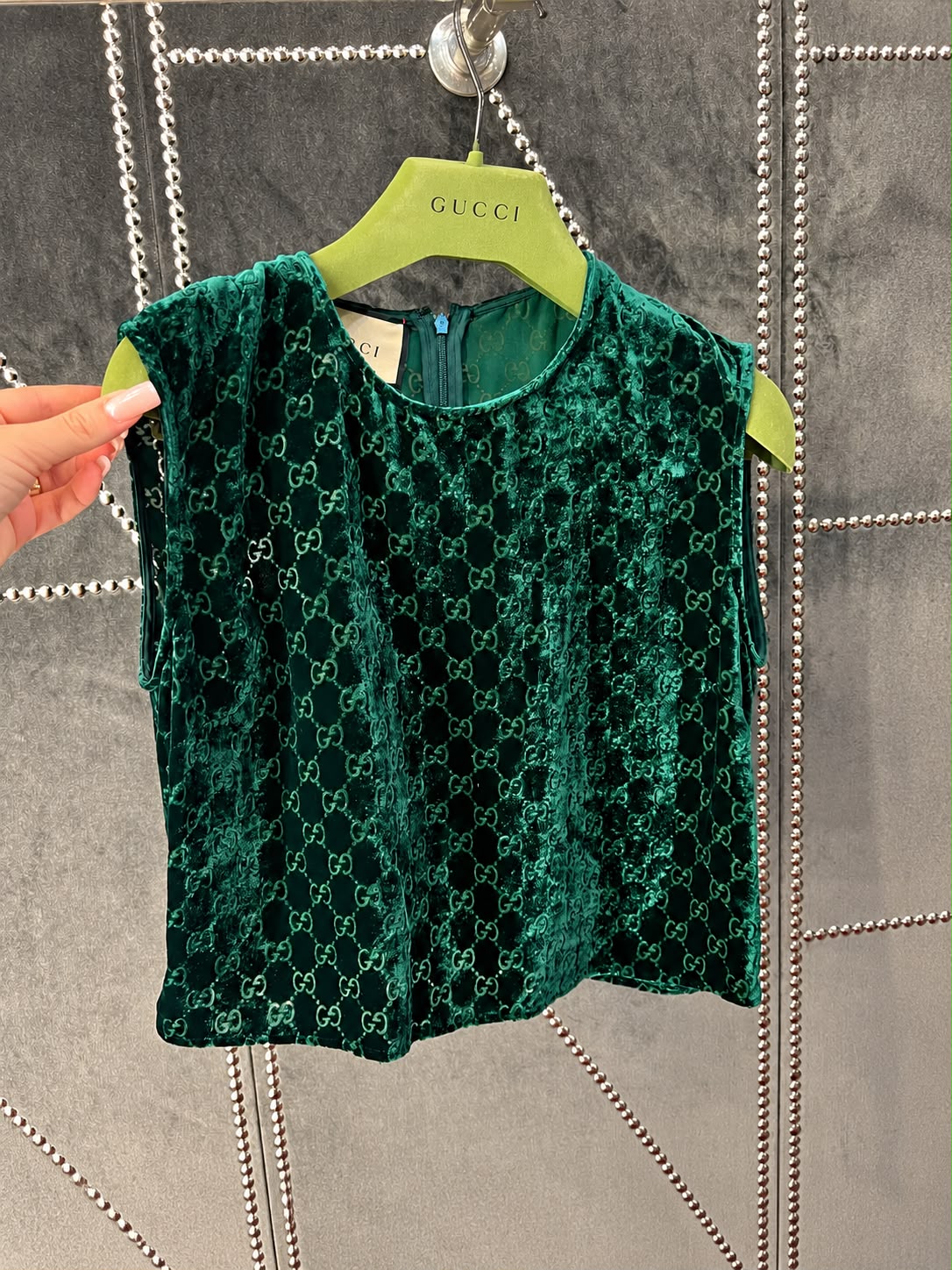 GG Velvet Sleeveless Top