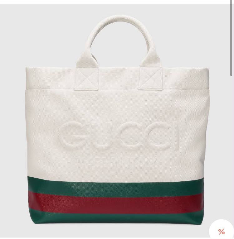 Off-White Canvas Tote Bag