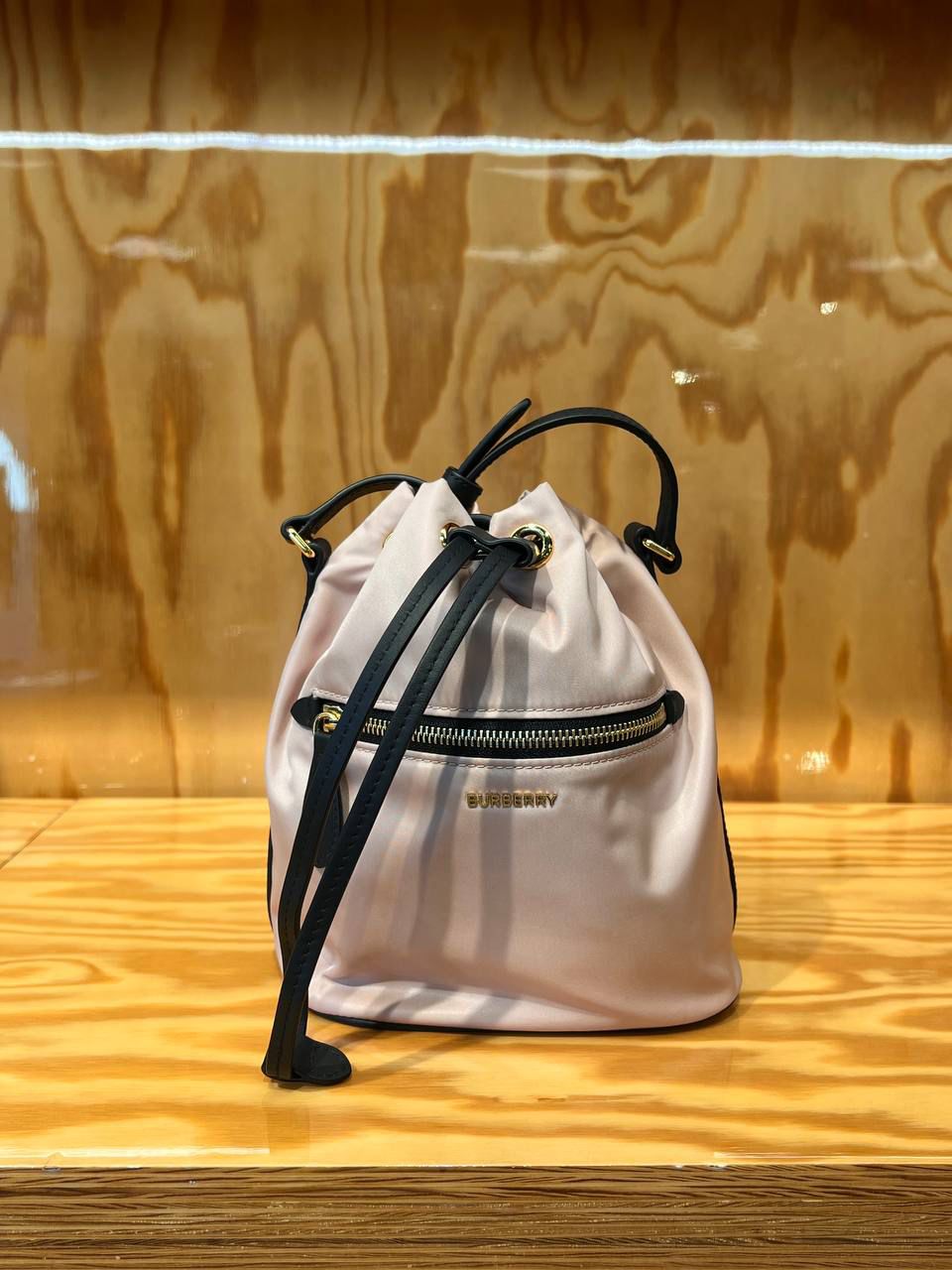 Small Nylon Drawstring Bucket Bag