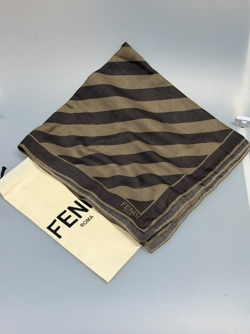 Striped Logo Scarf