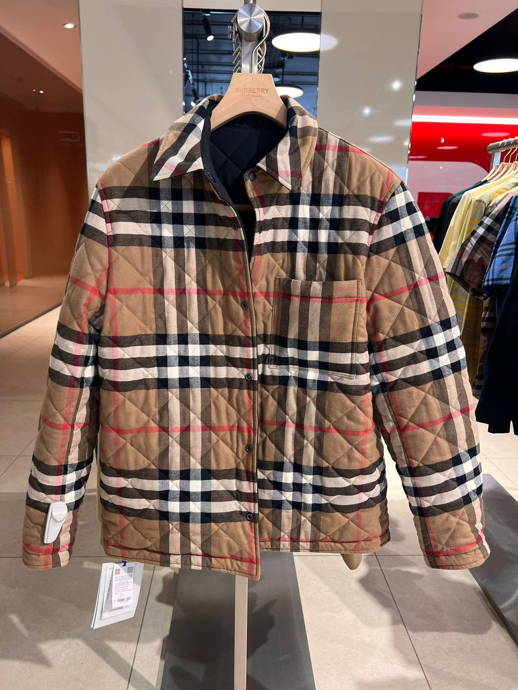 Check Quilted Overshirt