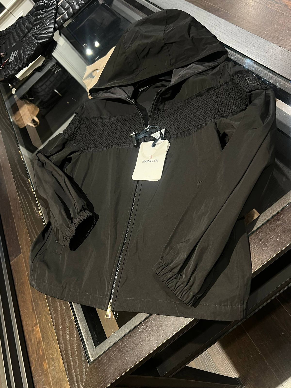Moncler Hooded Jacket with Mesh Detail