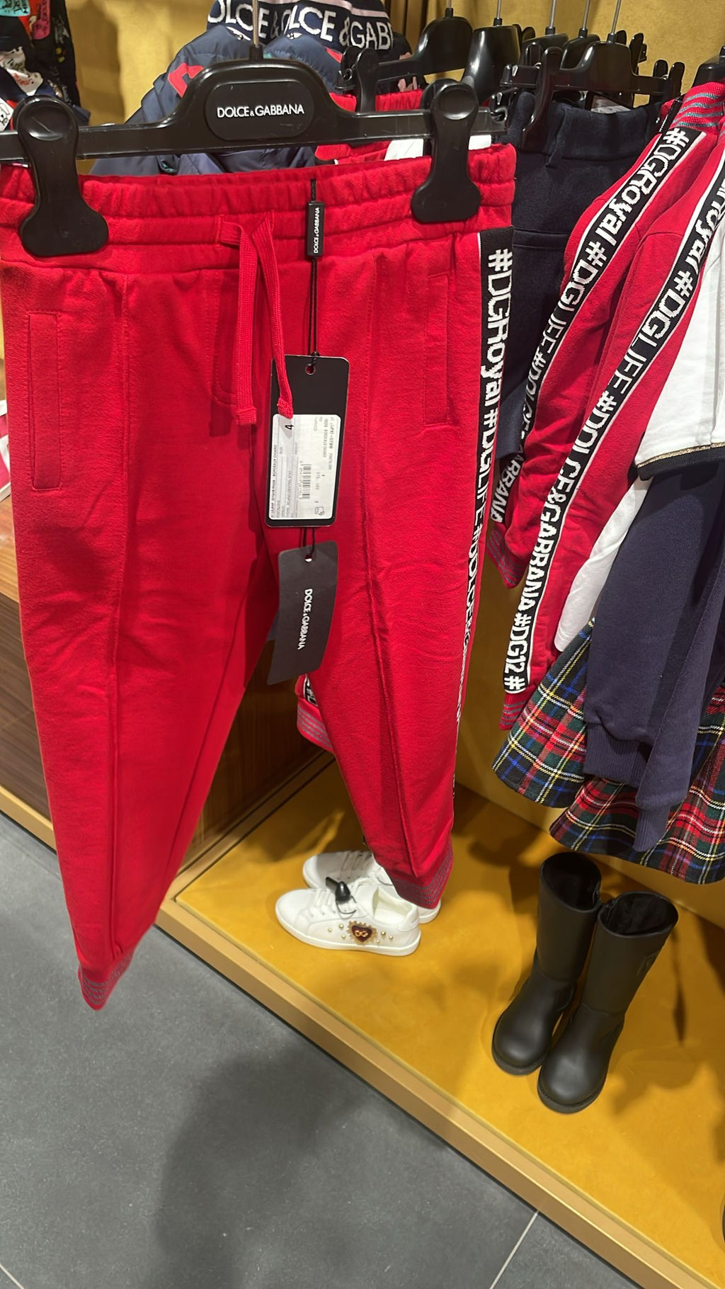 Jersey joggers with logo tape