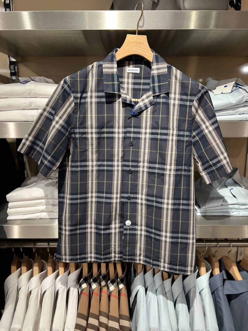 Check Cotton Short-sleeve Shirt