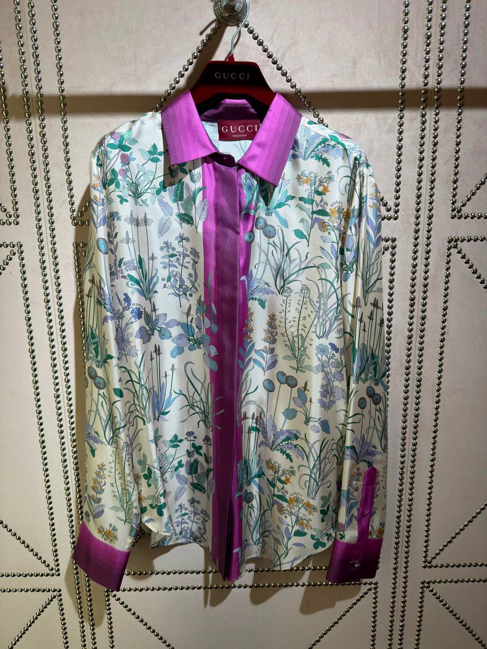 Flora Print Silk Shirt
