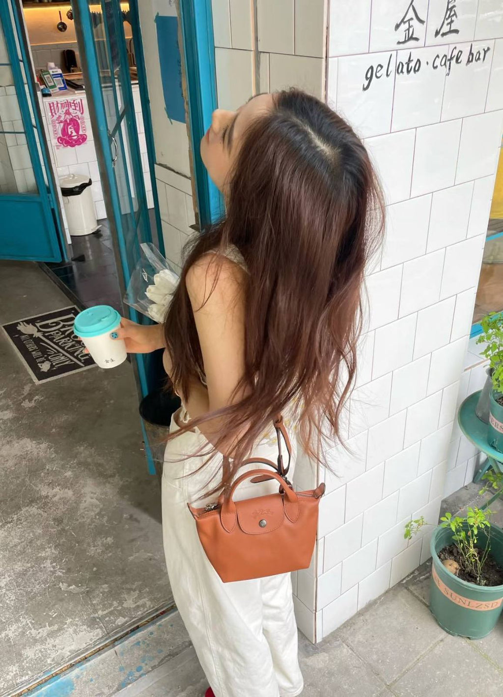 Le Pliage Cuir Top Handle Bag (XS)