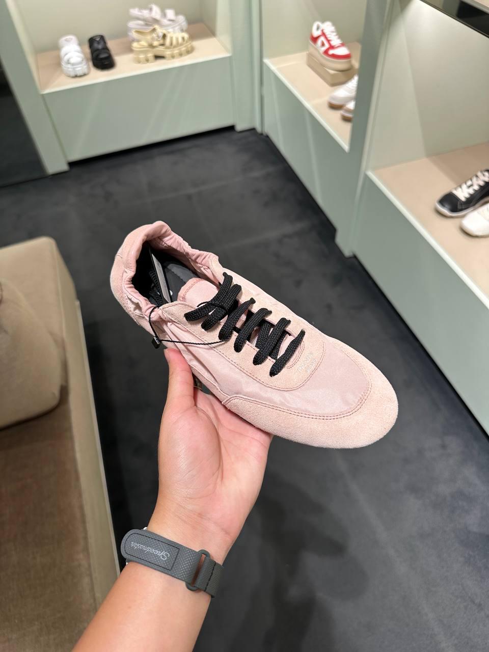 Soft Nylon and Suede Sneakers