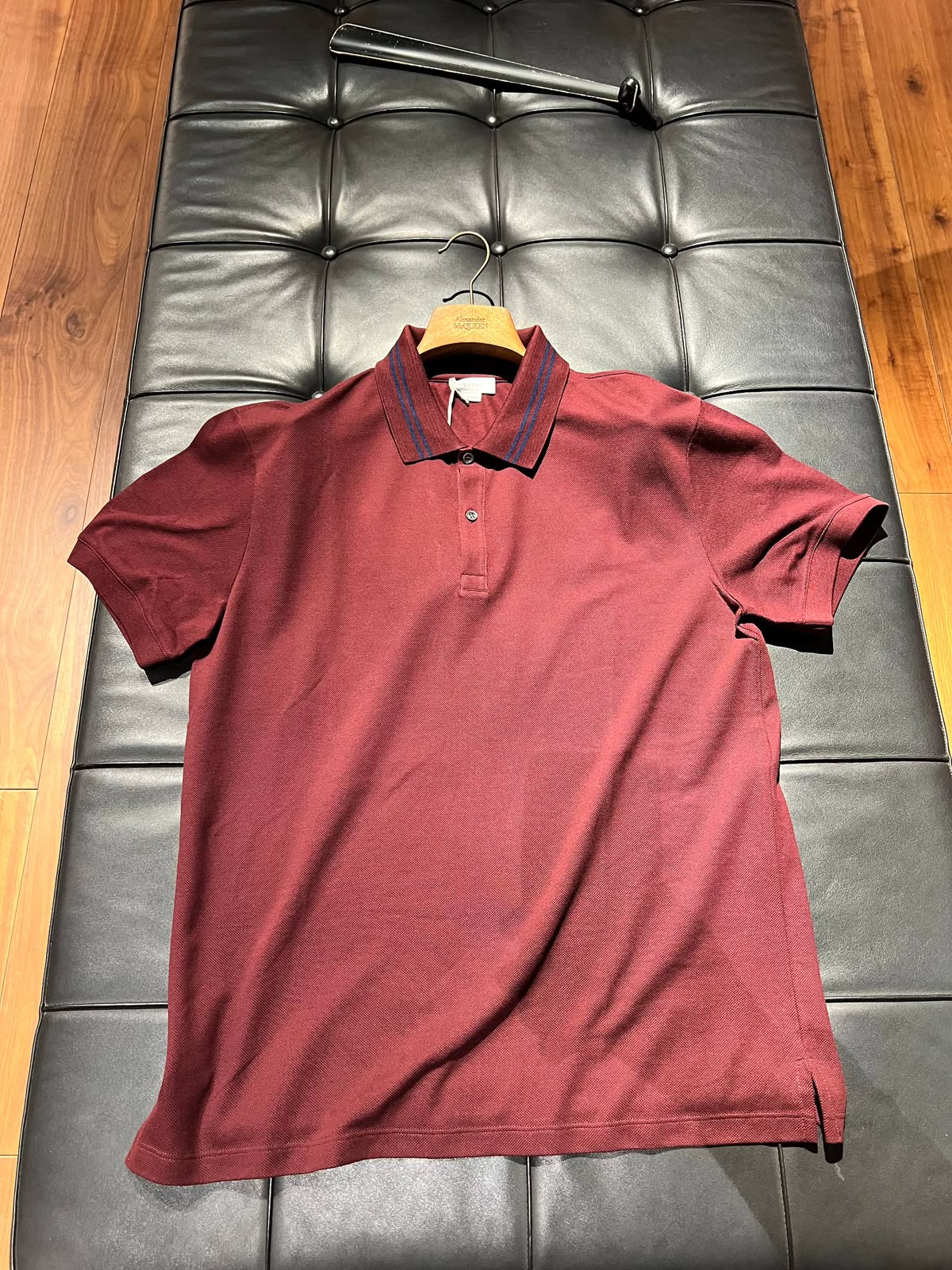 Polo Shirt with Striped Collar