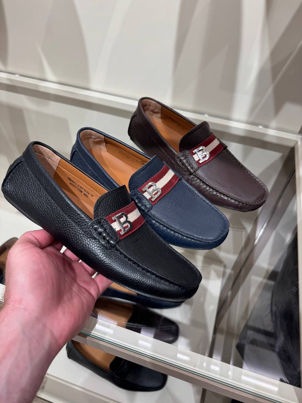 Pebbled Leather Loafers