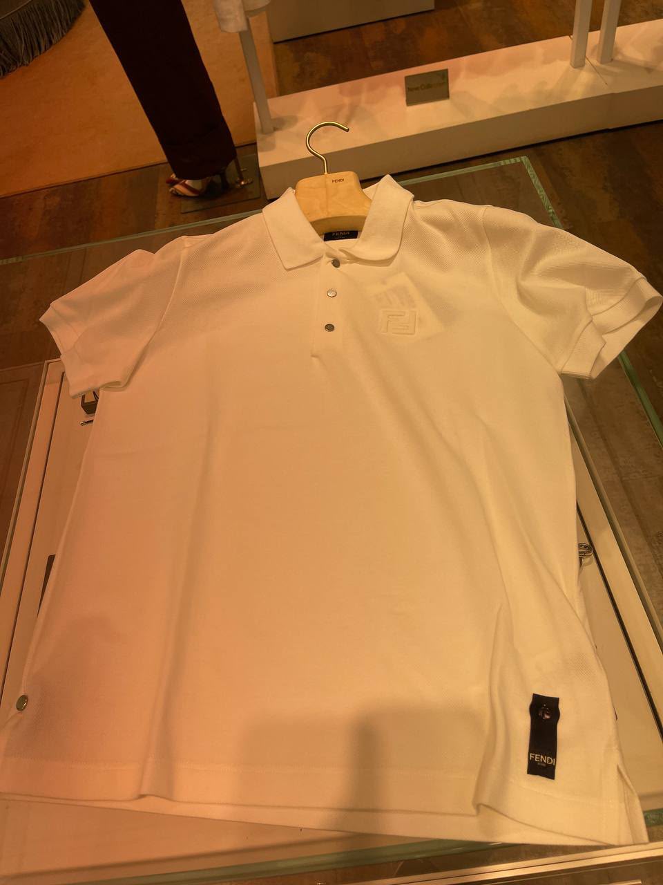 Piqué Polo Shirt with Embossed FF Logo