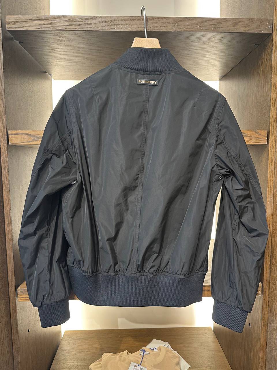 Logo Appliqué Nylon Bomber Jacket
