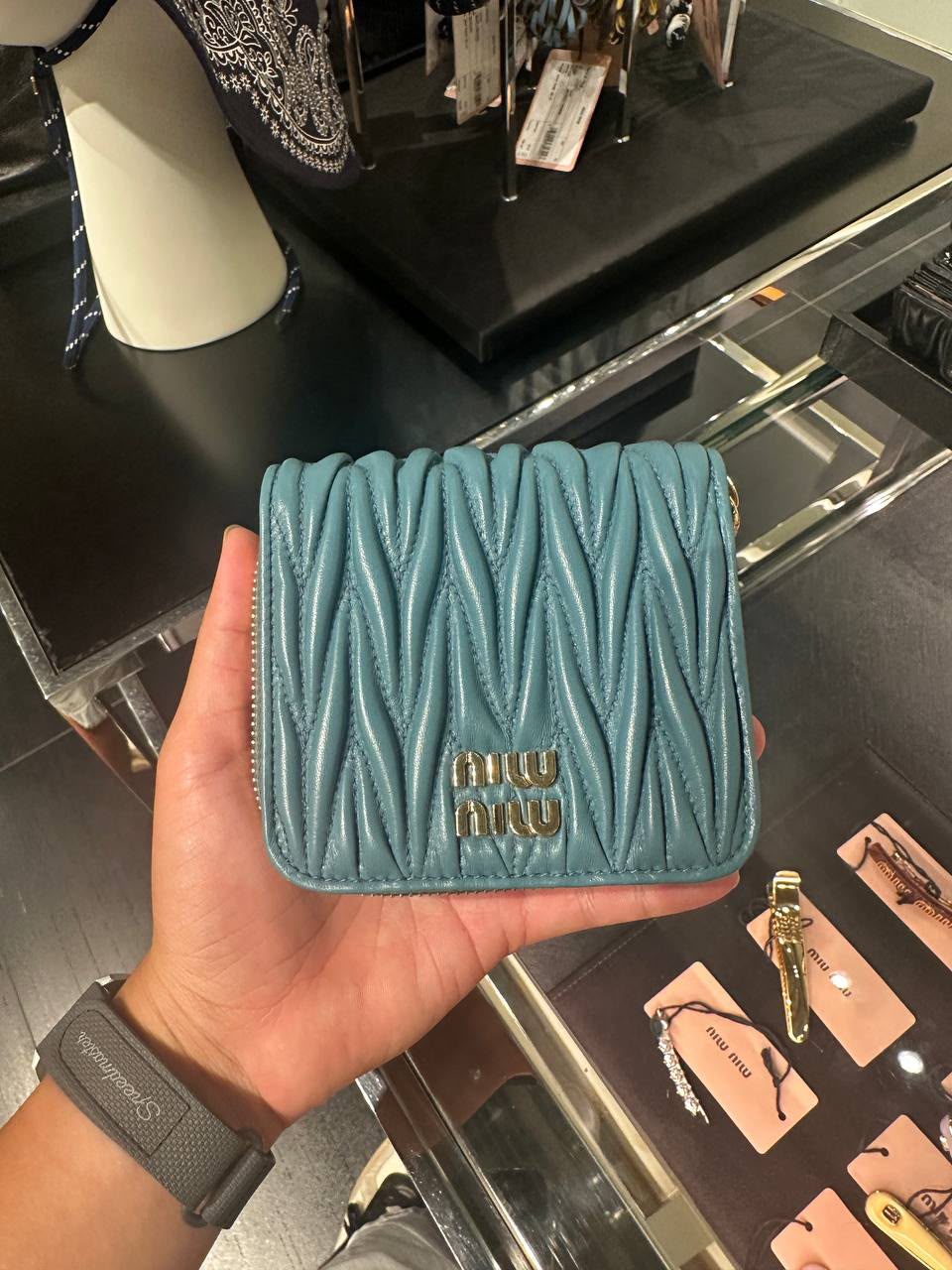 Matelassé Nappa Leather Zip-Around Wallet