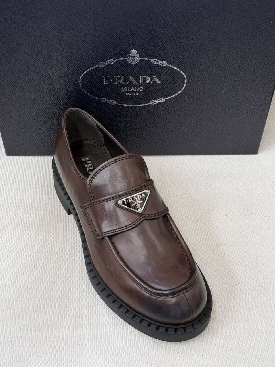Brushed Leather Loafers