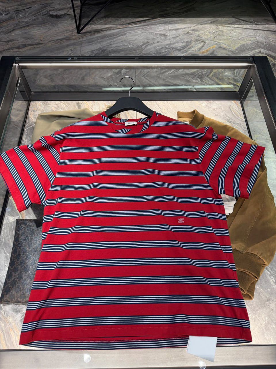 Loose T-Shirt in Striped Cotton Jersey
