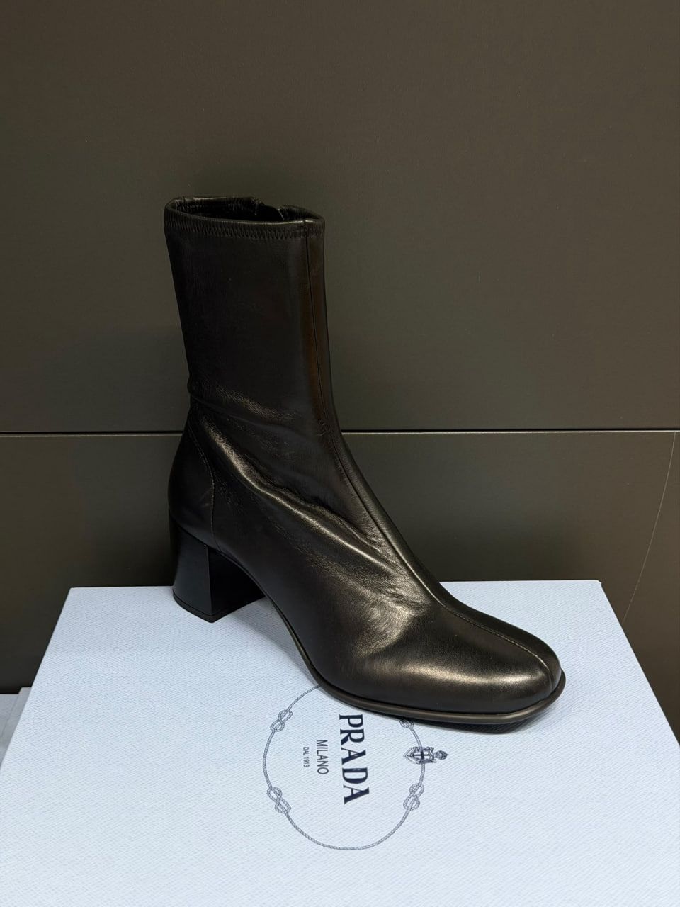 Brushed Leather Ankle Boots