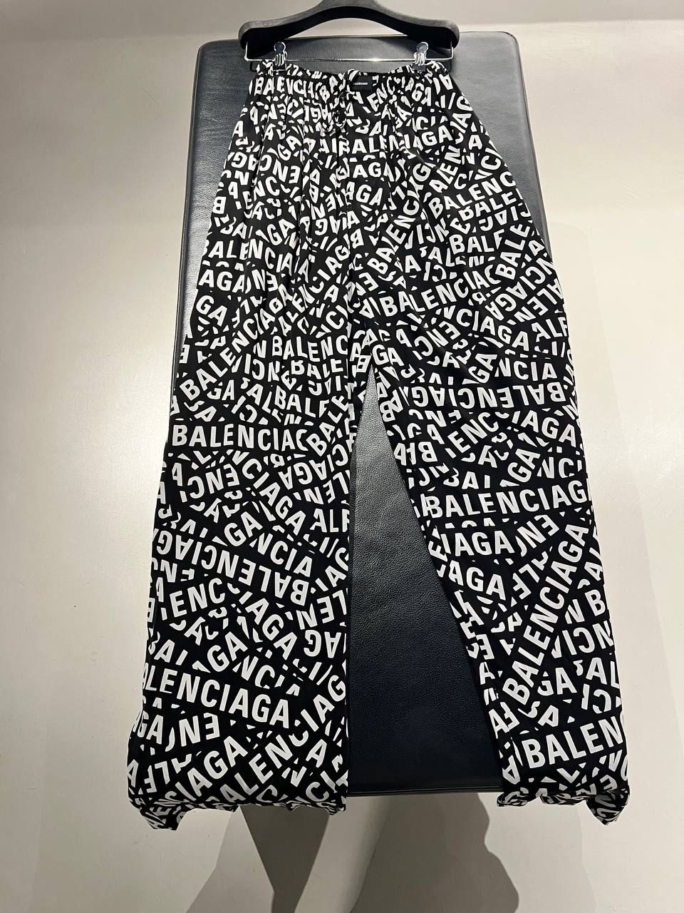 All-Over Logo Print Wide-Leg Trousers