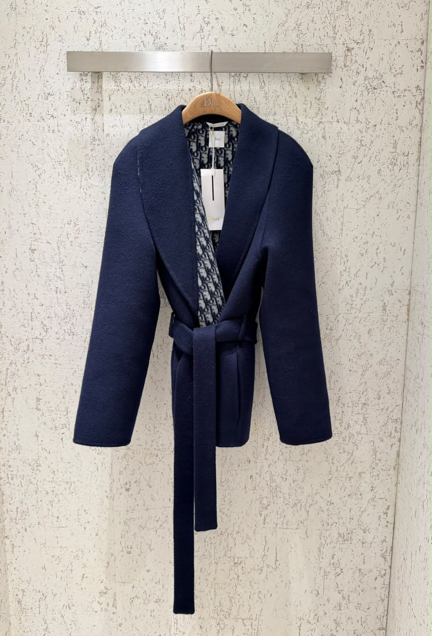 Oblique Reversible Belted Coat