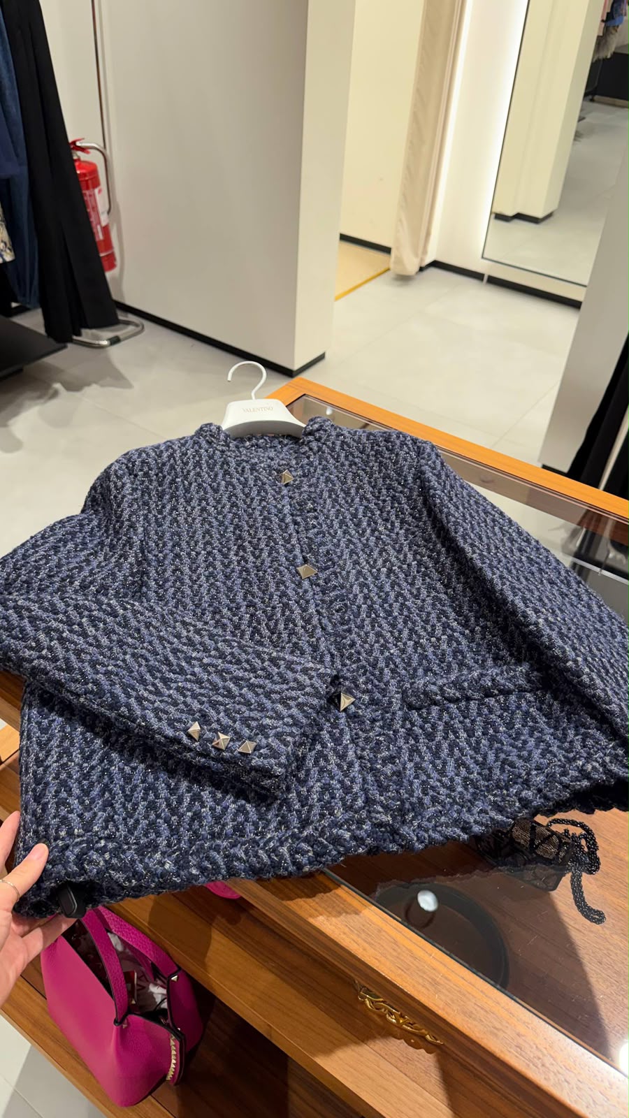 Tweed Jacket with Rockstud Details