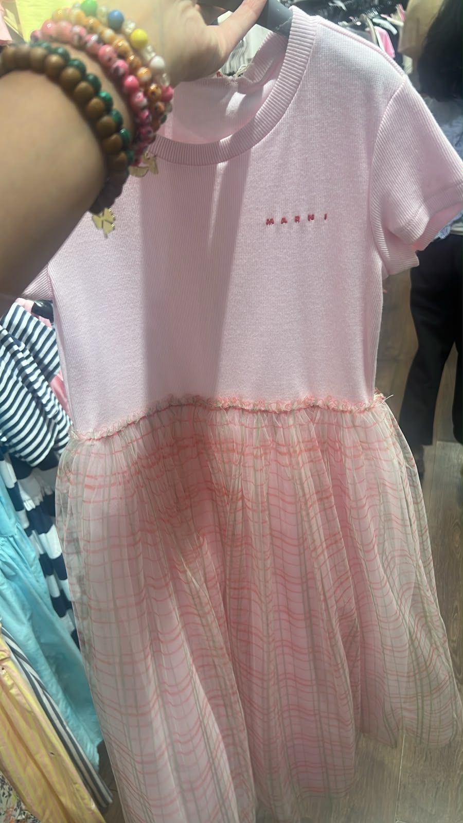 Girls' Tulle Overlay T-Shirt Dress