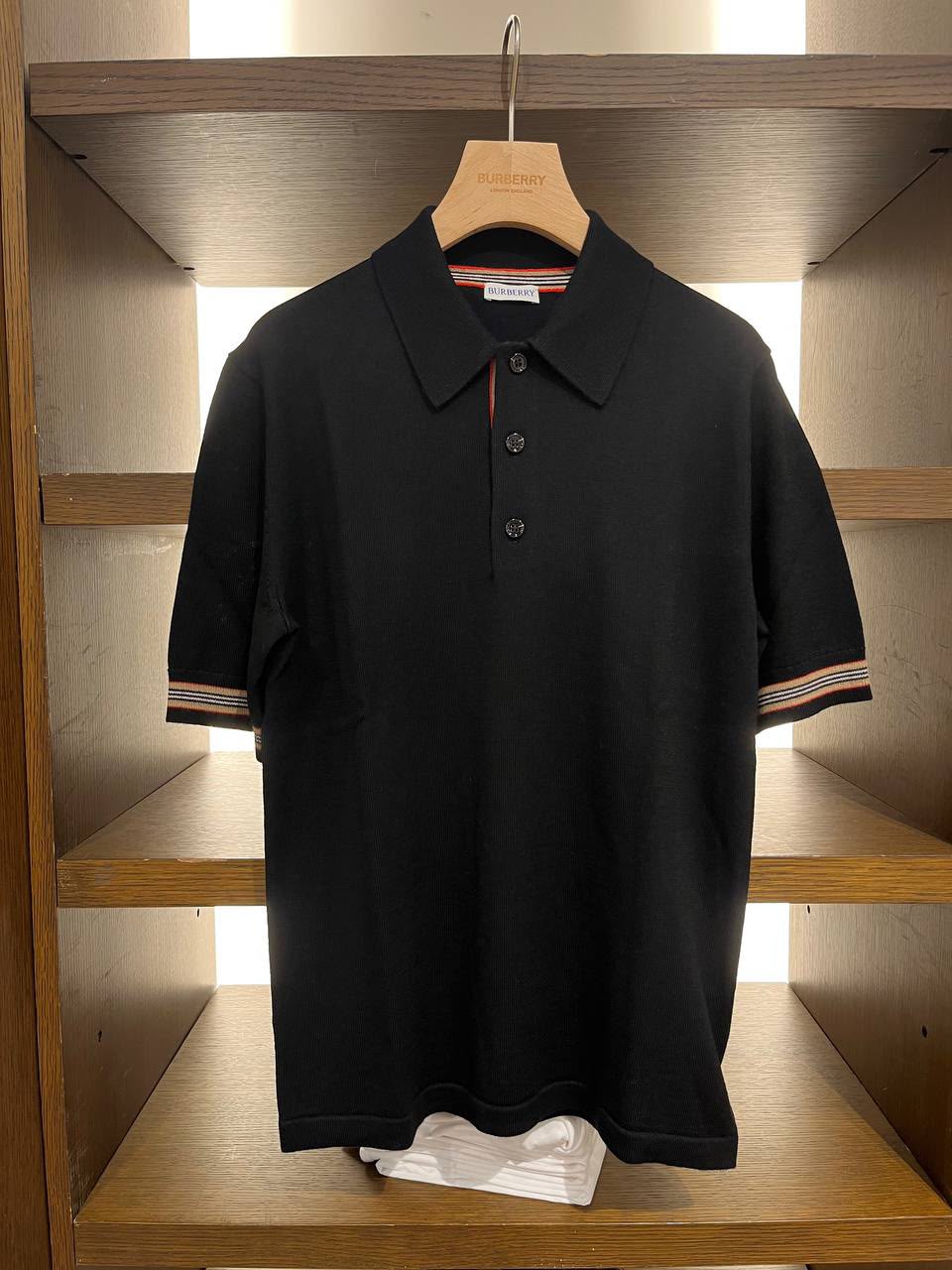 Icon Stripe Detail Cotton Piqué Polo Shirt