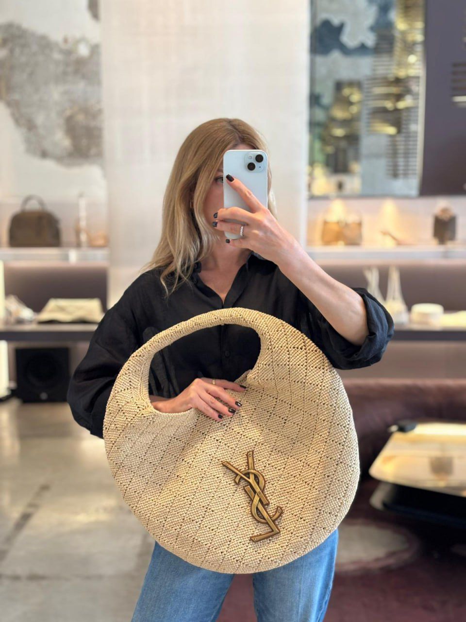 Icare Maxi Shopping Bag in Raffia