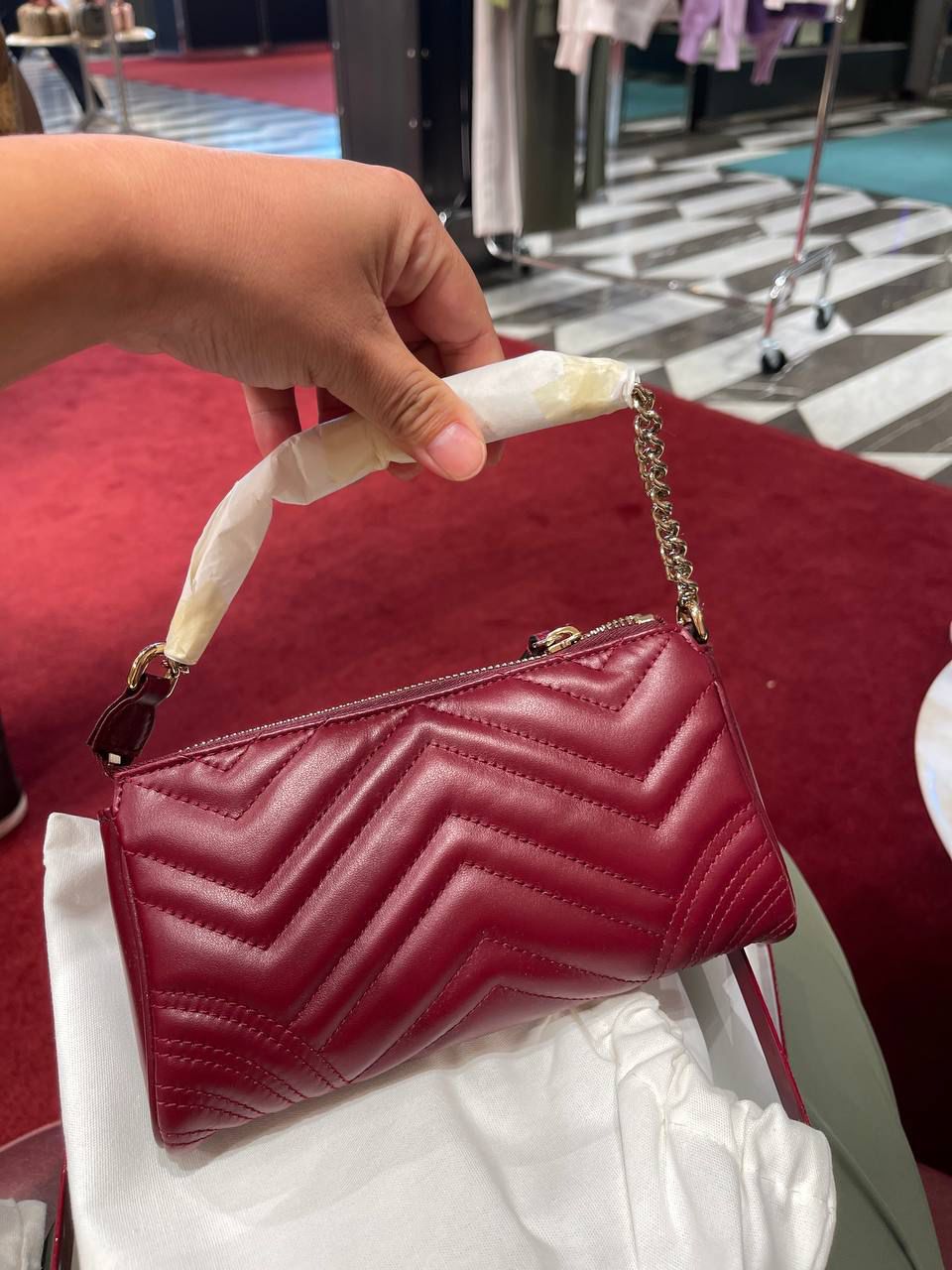 GG Marmont mini top handle bag