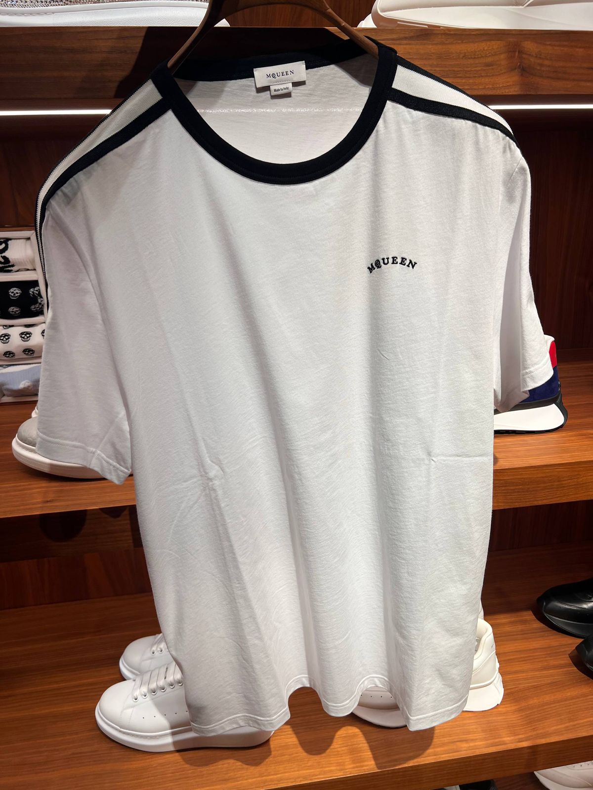 McQueen Logo T-Shirt with Side Tape