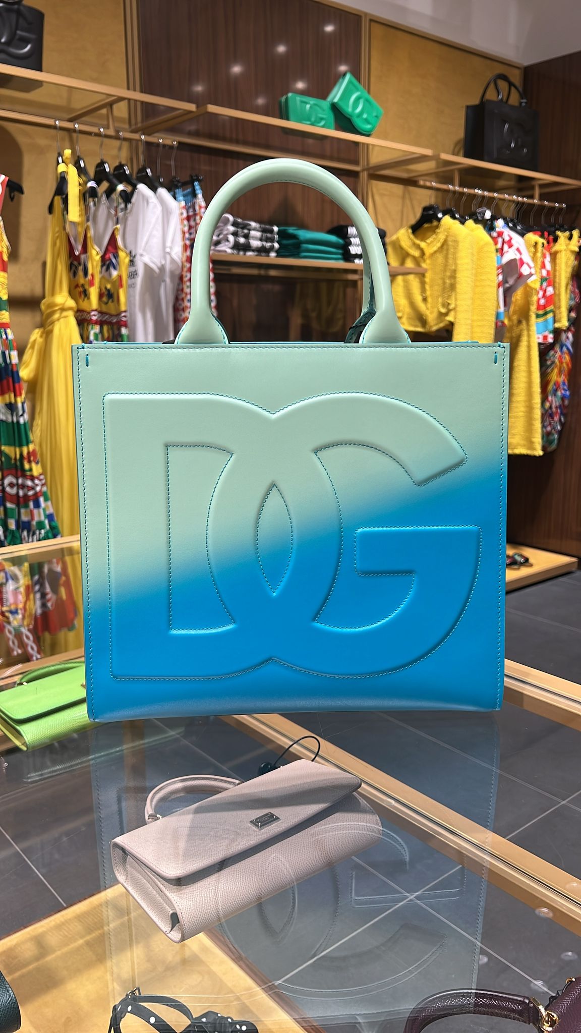 DG Logo Tote Bag in Gradient Calfskin