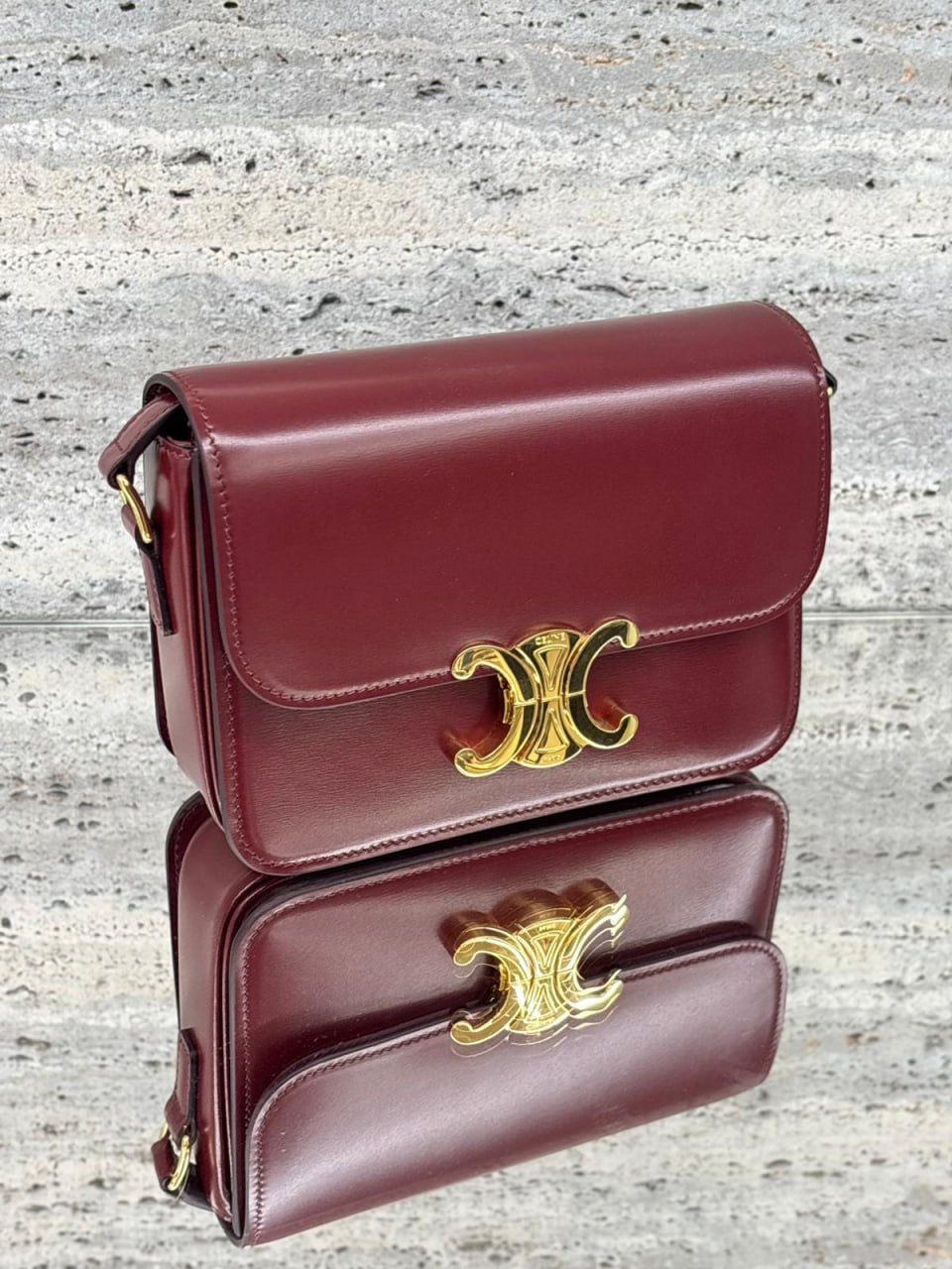 Teen Triomphe Bag in Shiny Calfskin