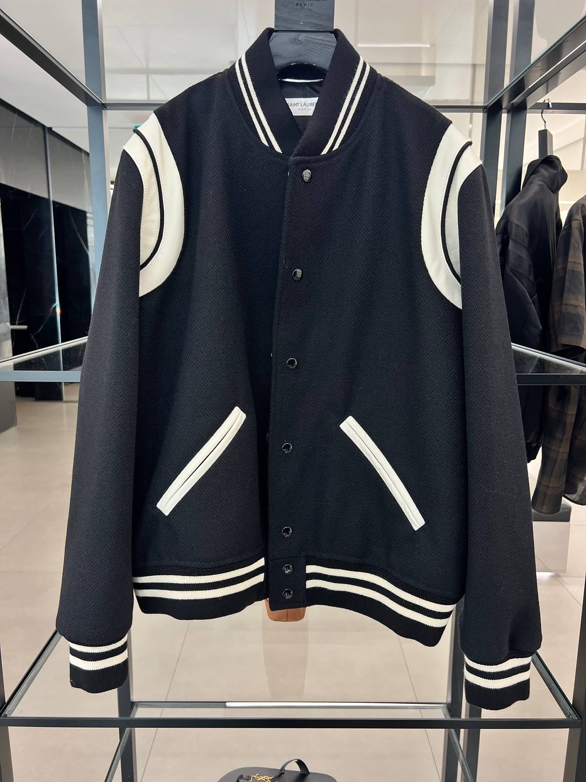 Teddy Jacket in Wool and Leather