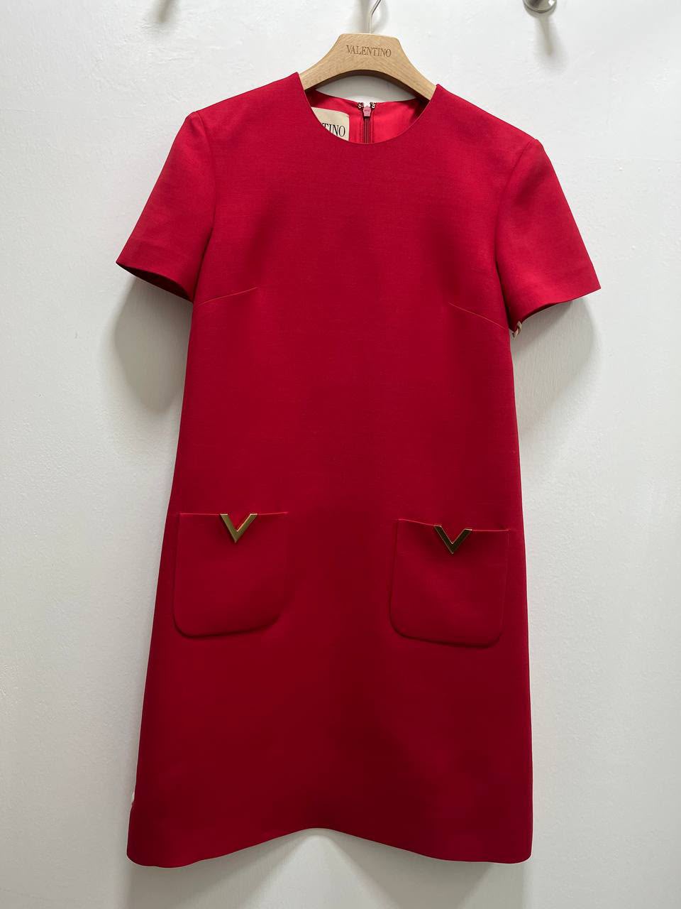 VLogo Signature Wool and Silk Mini Dress