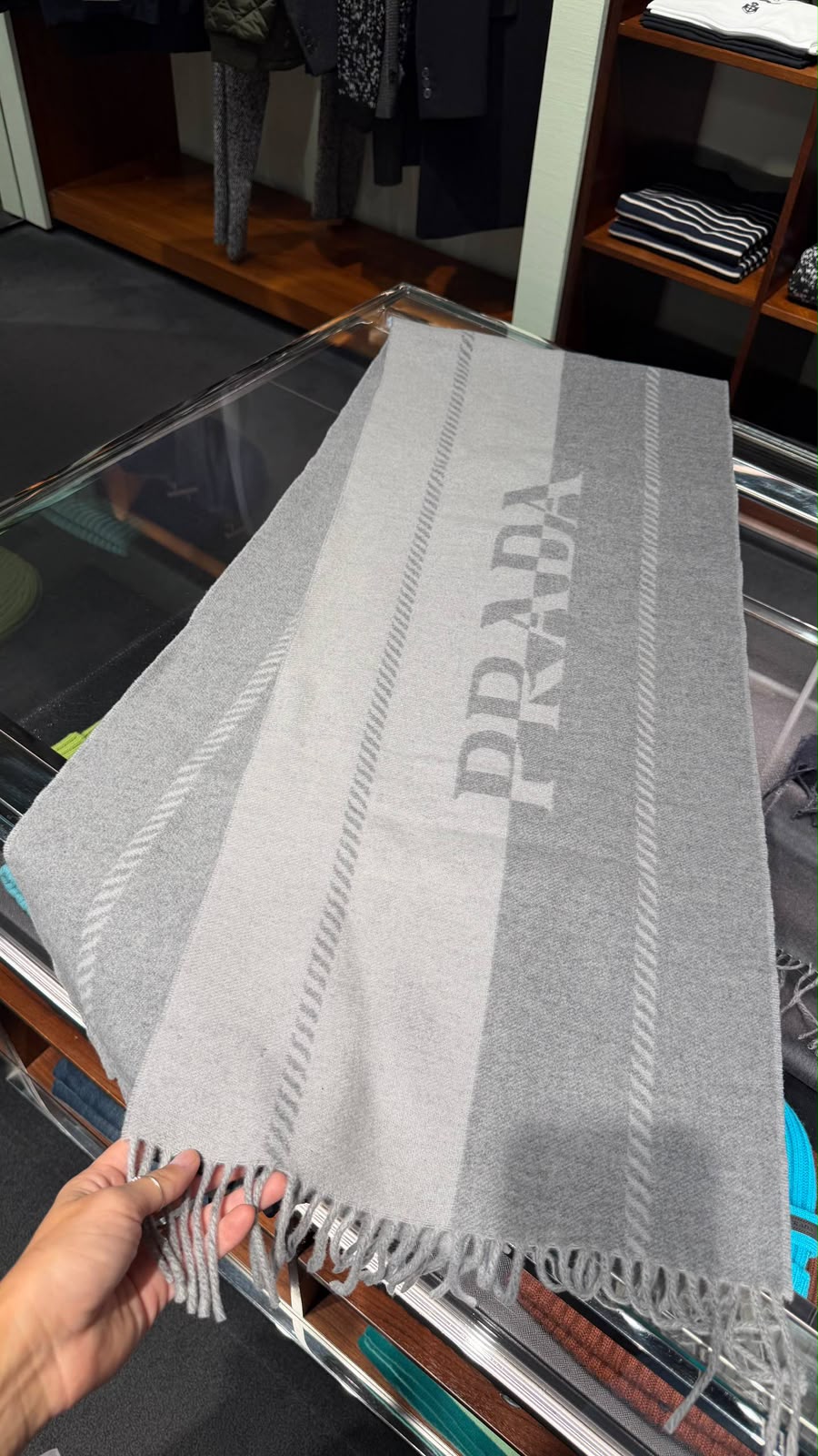 Logo-Jacquard Wool Scarf