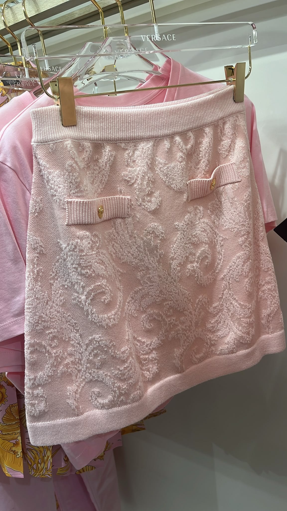 Barocco Jacquard Knit Mini Skirt