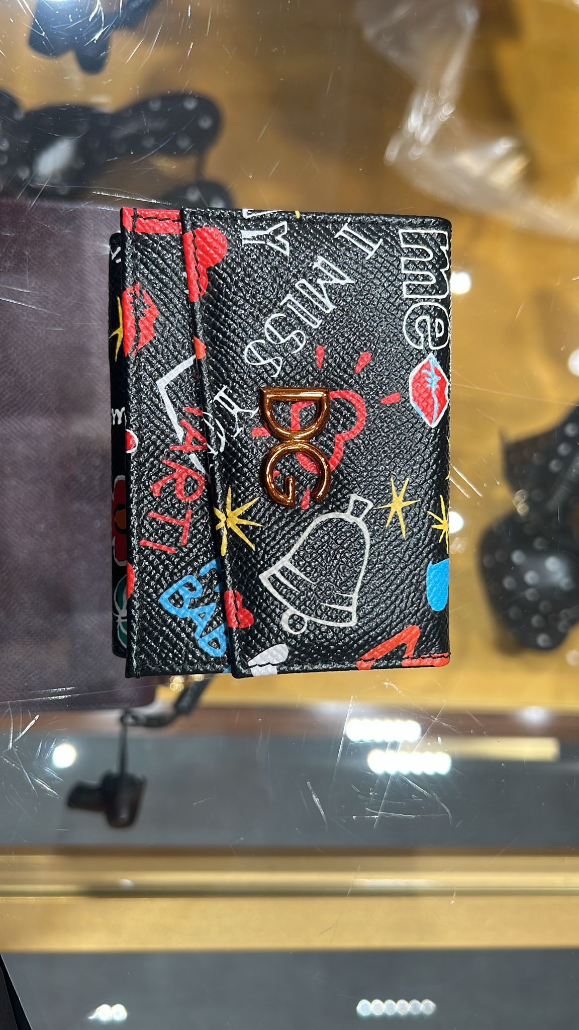 DG Logo Graffiti Print Card Holder