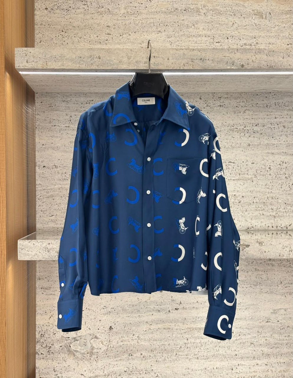 Sulky Print Classic Shirt in Silk