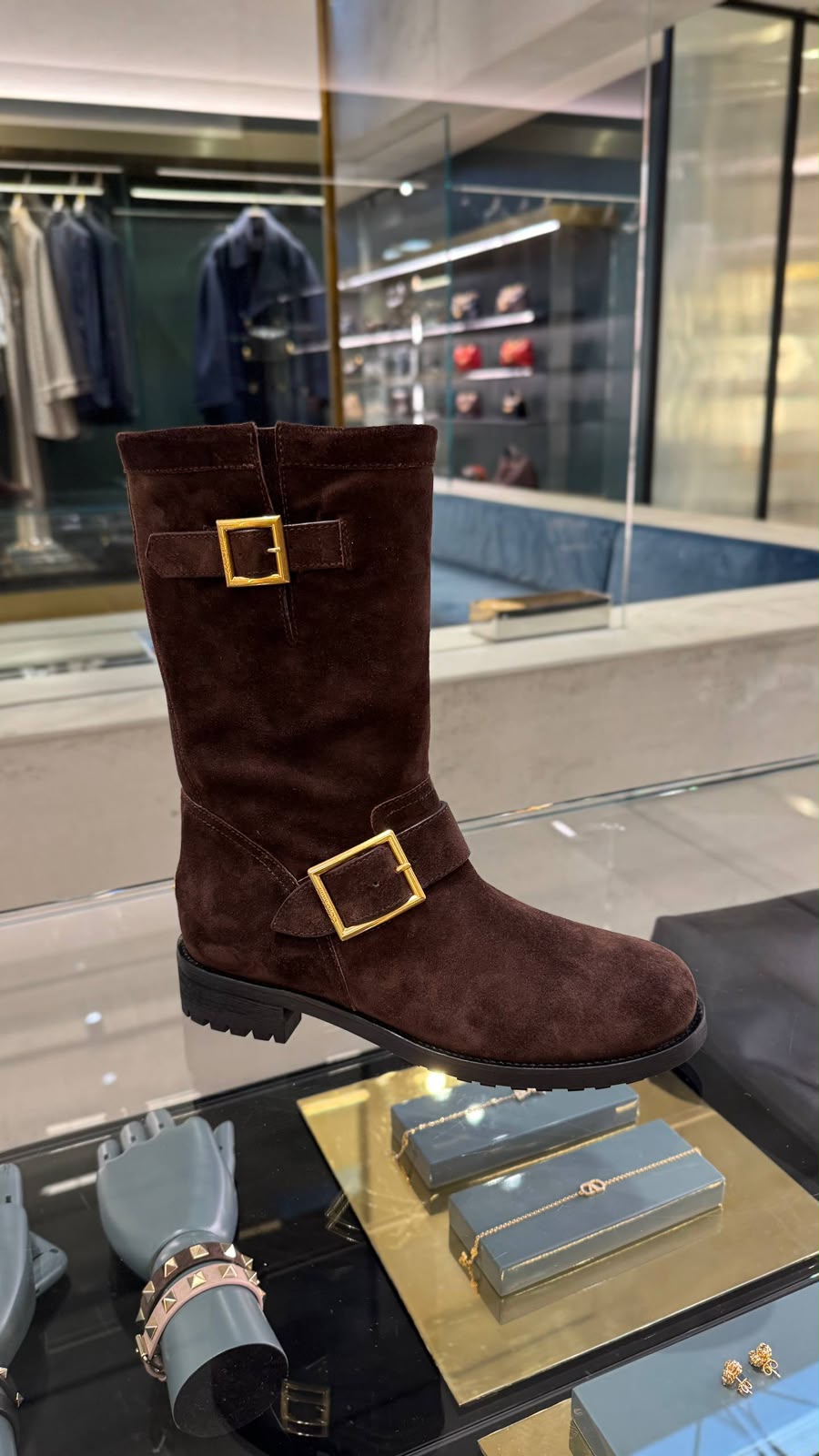Garavani Buckle Boot in Suede