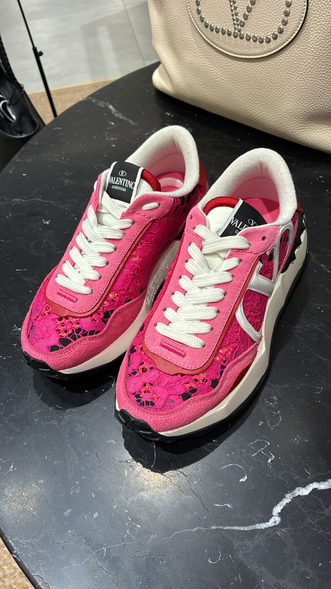 Lace-Effect Sneakers