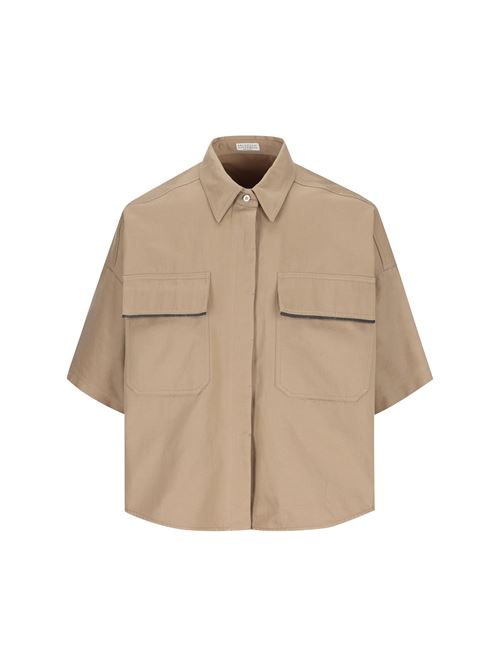 Camicia realizzata in cotone e lino