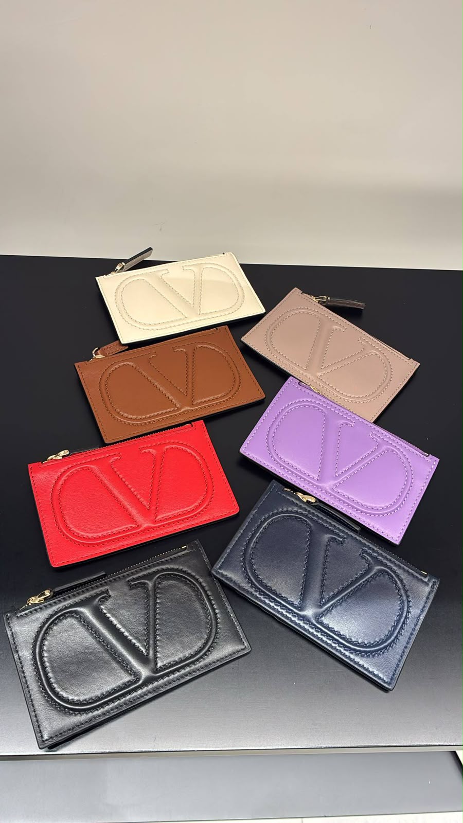 VLogo Signature Card Holder with Zip
