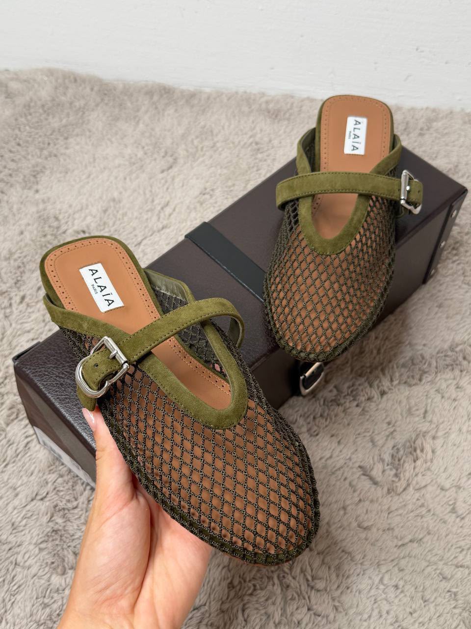 Fishnet Ballet Mules