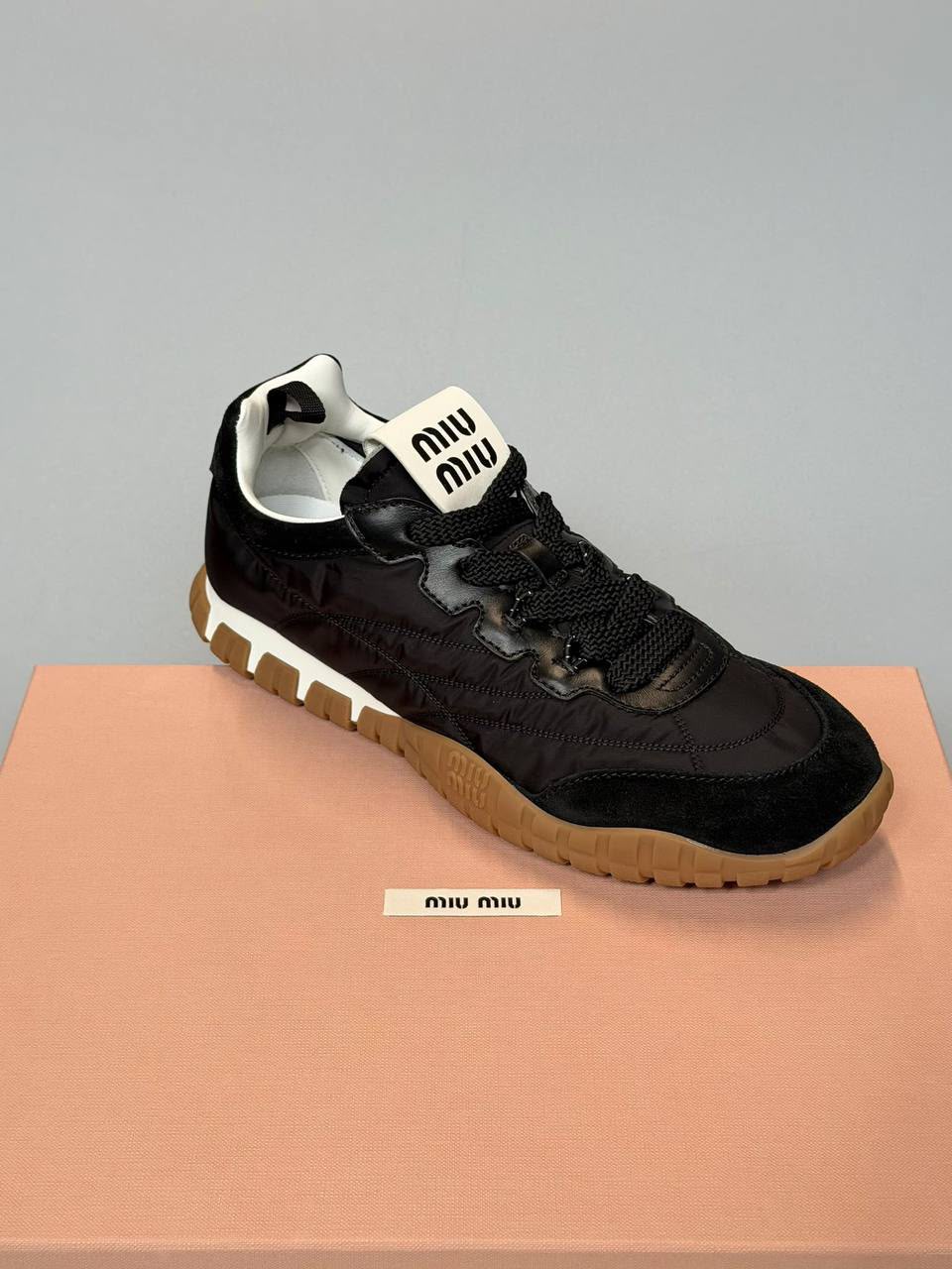 Technical Fabric and Suede Sneakers