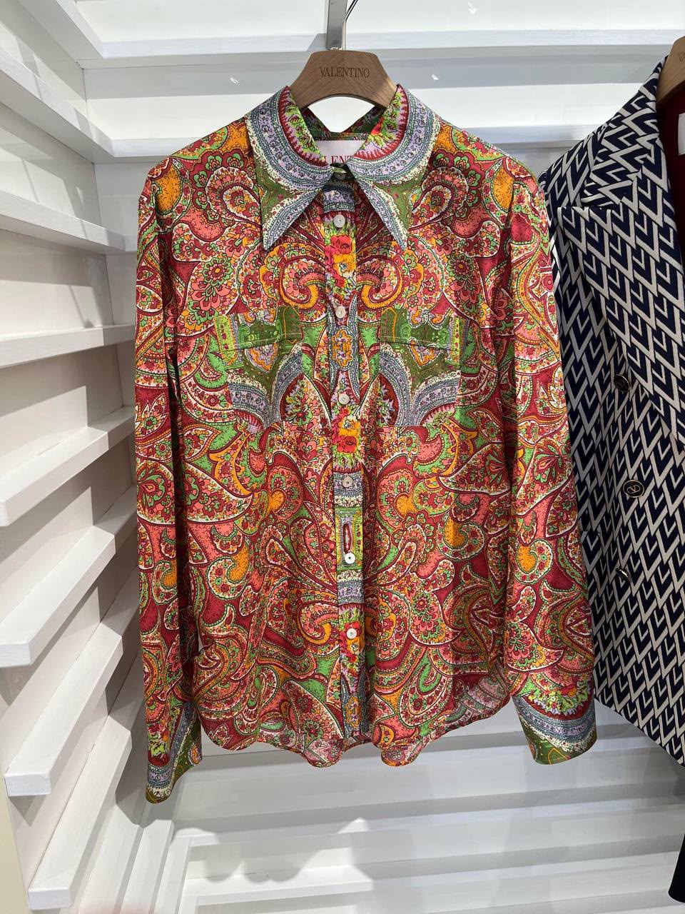 Paisley Print Silk Shirt