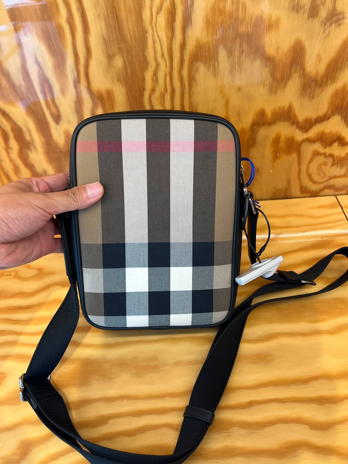 Check Crossbody Bag