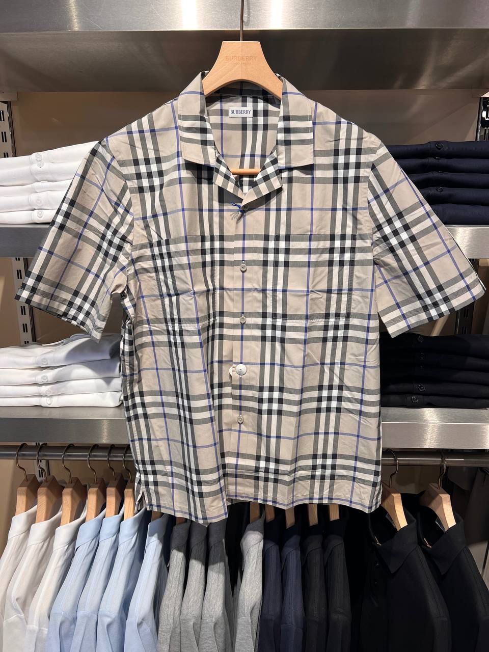 Check Cotton Short-sleeve Shirt