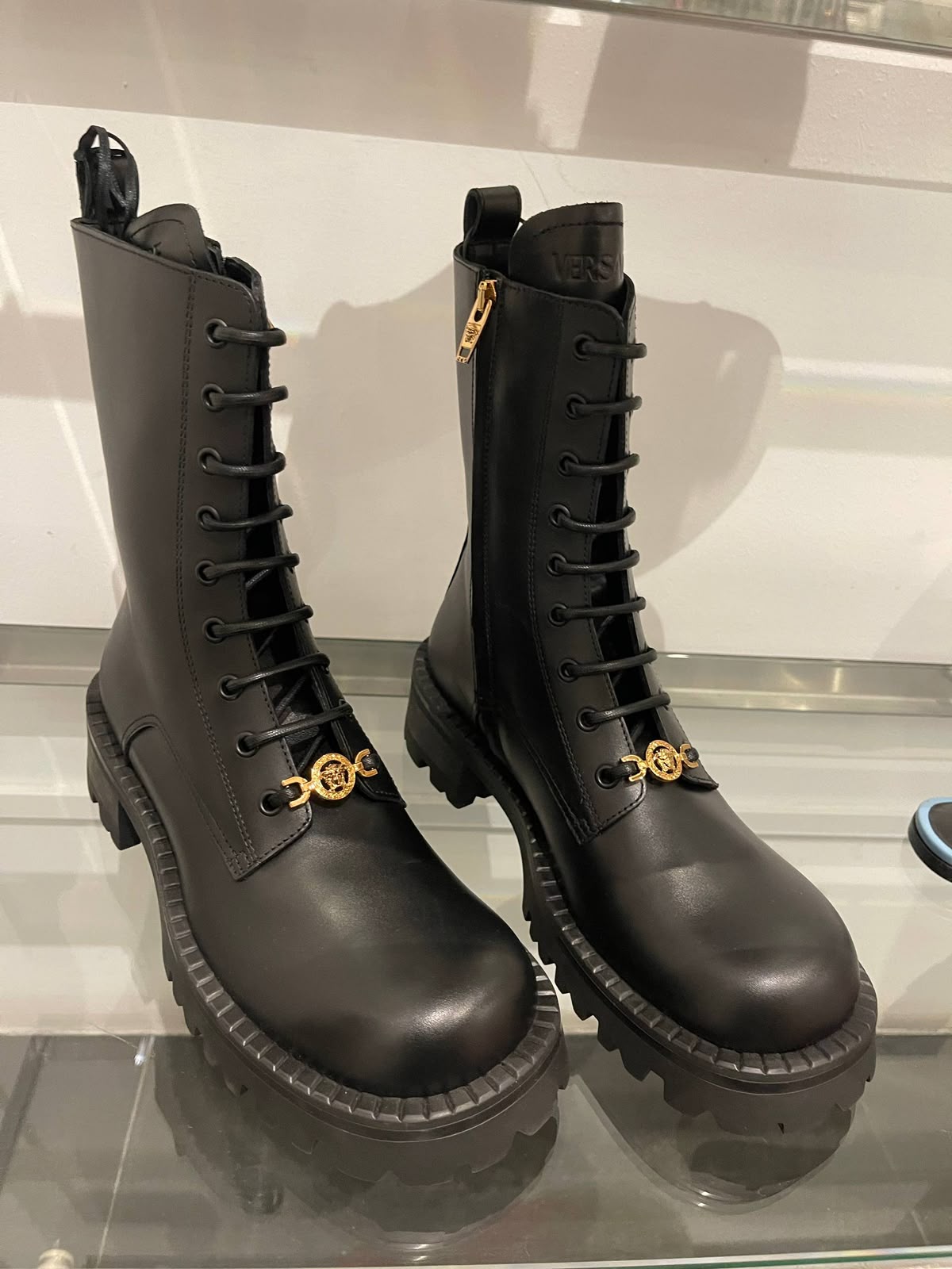 Medusa Head Combat Boots