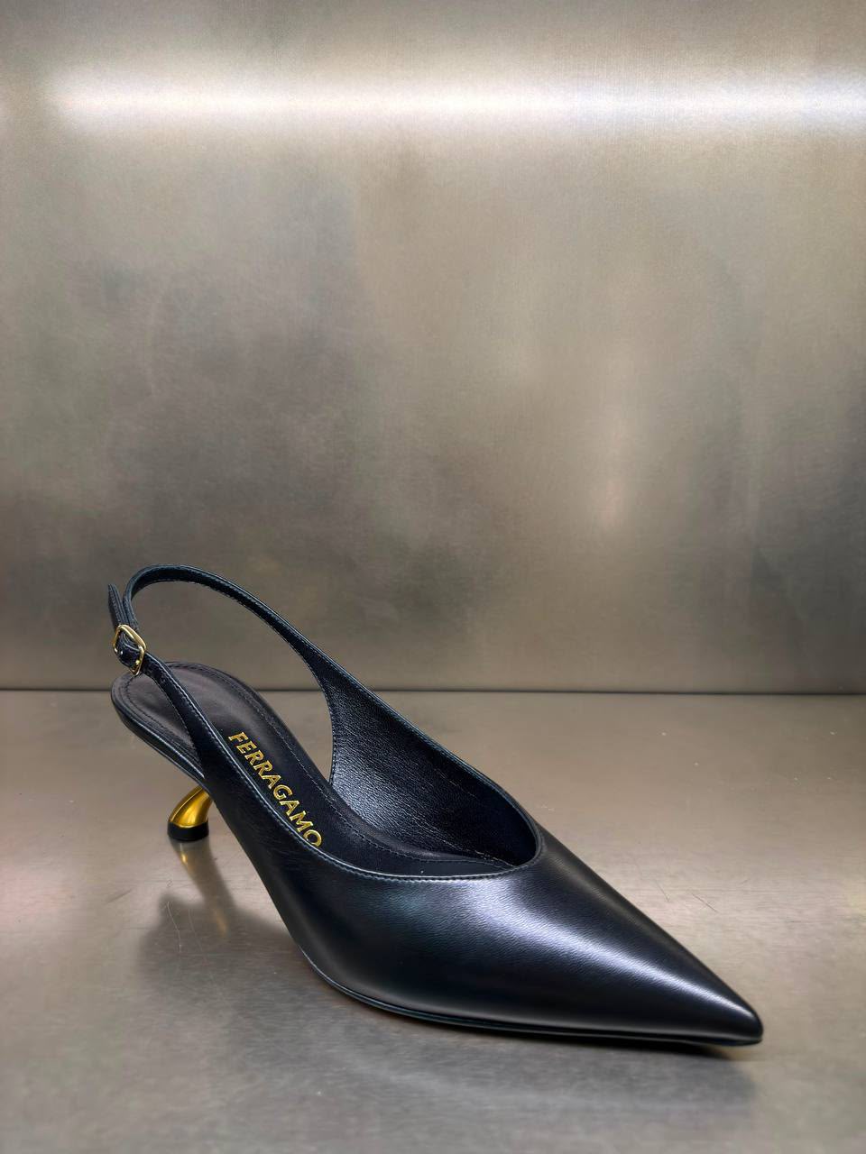 Slingback Pump with Sculptural Heel