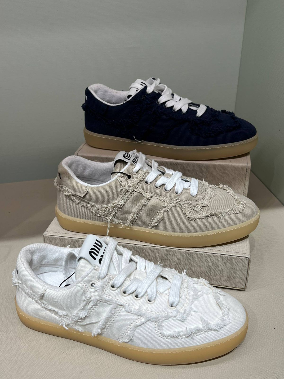 Frayed Canvas Sneakers