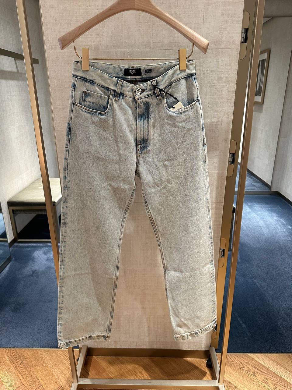 Acid-Wash Denim Jeans