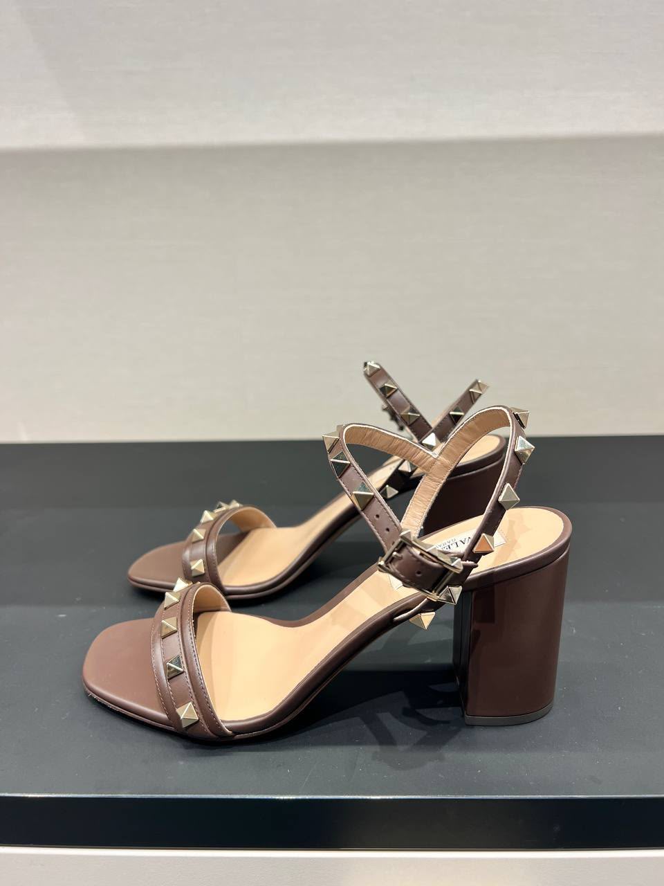 Rockstud Block Heel Sandals